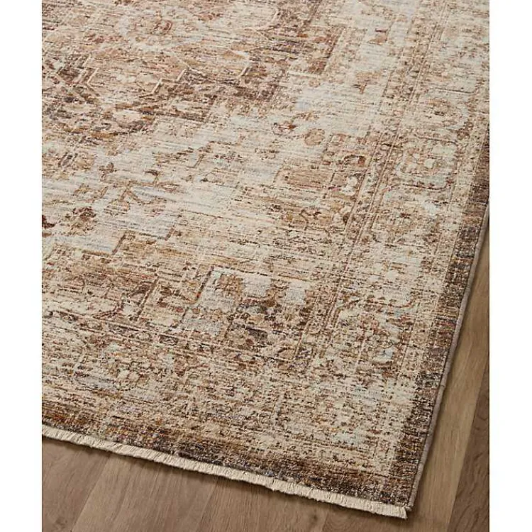 Kirklands Home Mocha and Cream Sorrento Area Rug, 5x7 Outlet