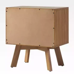 Kirklands Home Mocha Wood Mid-century Modern Nightstand Brown Outlet