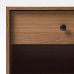 Kirklands Home Mocha Wood Mid-century Modern Nightstand Brown Outlet