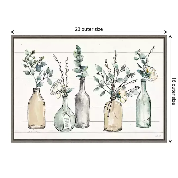Kirklands Home Modern Farmhouse Floral Framed Canvas Art Print Discount