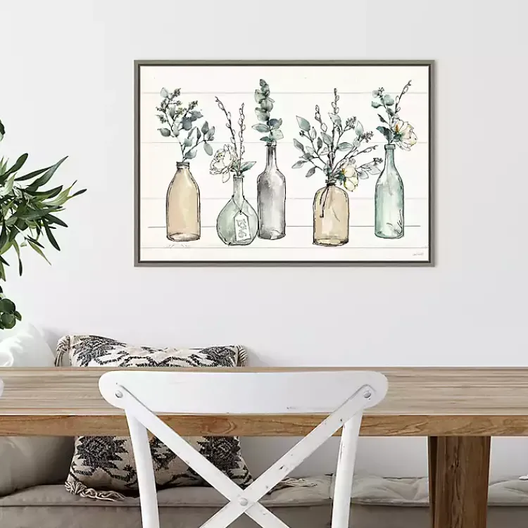 Kirklands Home Modern Farmhouse Floral Framed Canvas Art Print Discount