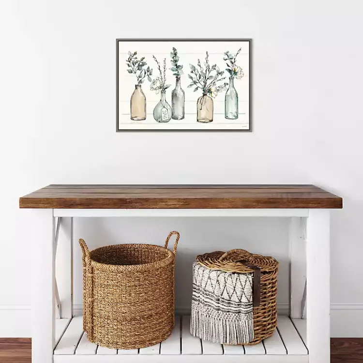 Kirklands Home Modern Farmhouse Floral Framed Canvas Art Print Discount