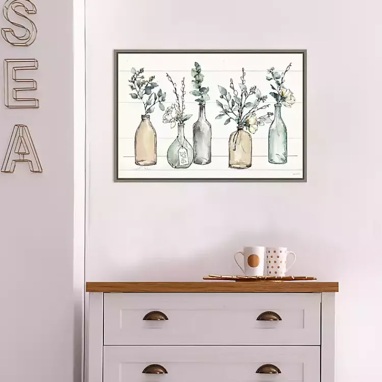 Kirklands Home Modern Farmhouse Floral Framed Canvas Art Print Discount