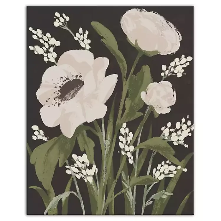 Kirklands Home Modern Farmhouse Floral I Canvas Art Print New