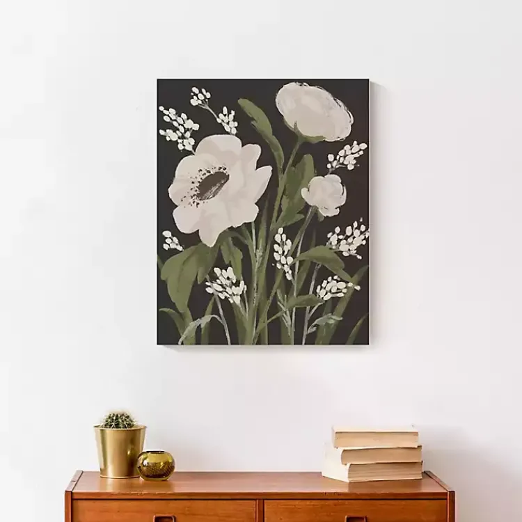 Kirklands Home Modern Farmhouse Floral I Canvas Art Print New