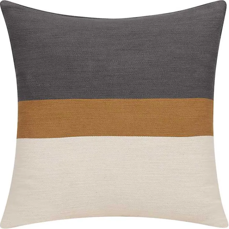Pillows>Kirklands Home Modern Neutral Stripe Pillow