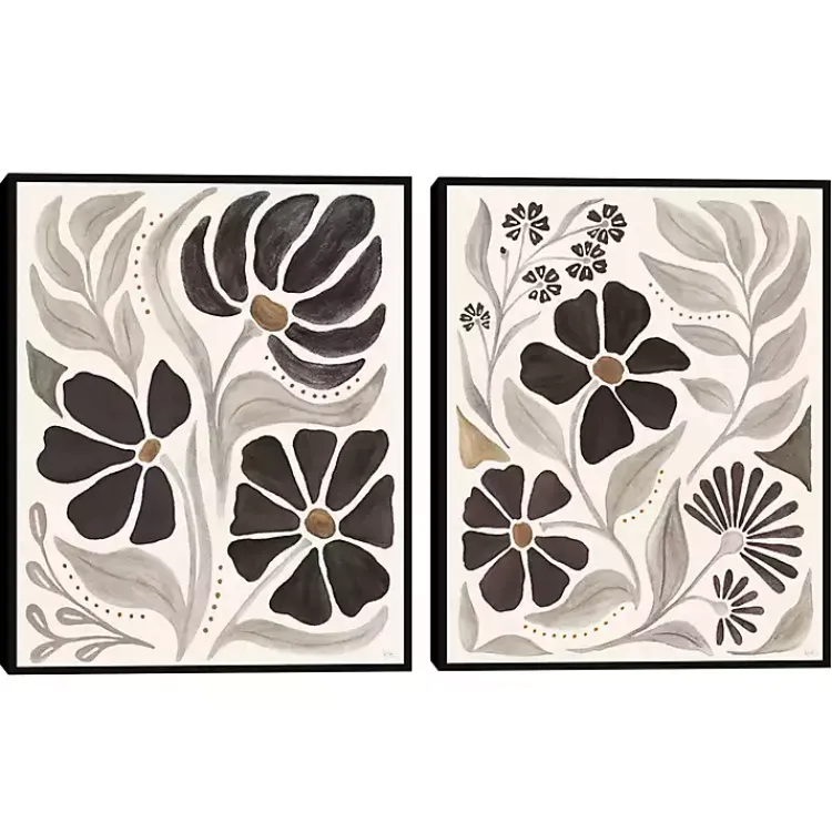 Kirklands Home Modern Petals Framed Canvas Art Prints, Set of 2 Discount