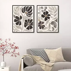 Kirklands Home Modern Petals Framed Canvas Art Prints, Set of 2 Discount