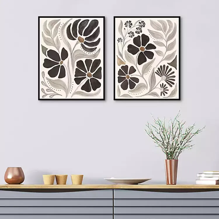 Kirklands Home Modern Petals Framed Canvas Art Prints, Set of 2 Discount