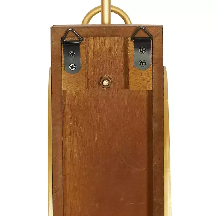 Sconces>Kirklands Home Modern Warm Wood and Gold Sconce