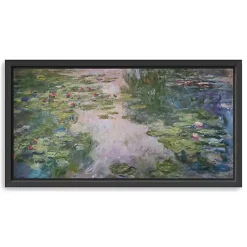 Kirklands Home Monet Water Lilies Framed Canvas Art Print Green Outlet