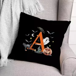 Halloween>Kirklands Home Monogram A Halloween Indoor/Outdoor Pillow
