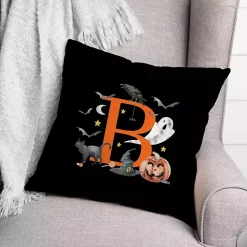 Halloween>Kirklands Home Monogram B Halloween Indoor/Outdoor Pillow