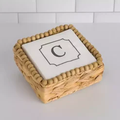 Kirklands Home Monogram C Beaded Napkin Holder Set Outlet