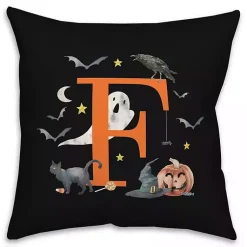 Halloween>Kirklands Home Monogram F Halloween Indoor/Outdoor Pillow