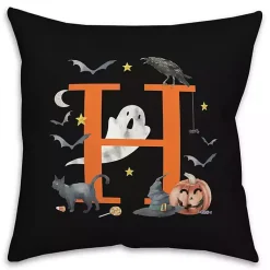 Halloween>Kirklands Home Monogram H Halloween Indoor/Outdoor Pillow