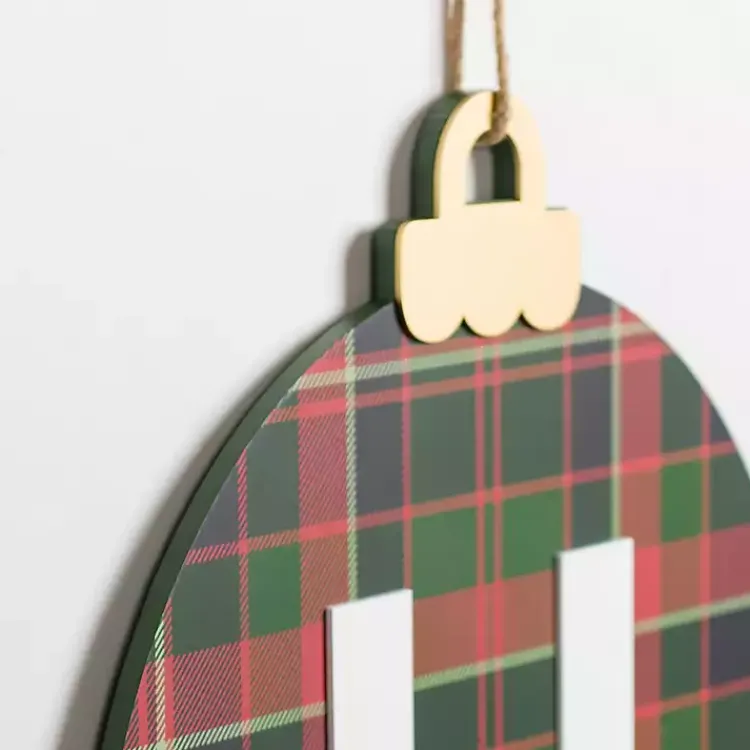 Monogram Seasonal Decor>Kirklands Home Monogram H Plaid Ornament Wall Plaque