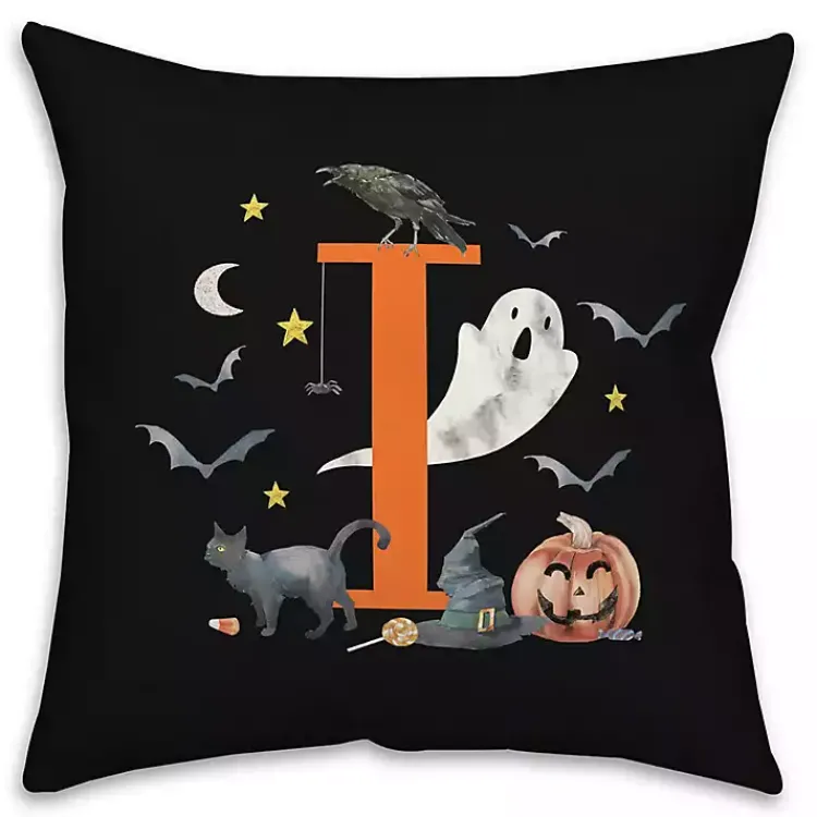 Halloween>Kirklands Home Monogram I Halloween Indoor/Outdoor Pillow
