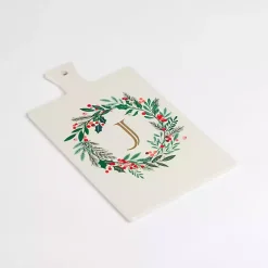 Monogram Seasonal Decor>Kirklands Home Monogram J Christmas Wreath Serving Board