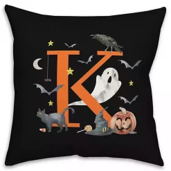 Halloween>Kirklands Home Monogram K Halloween Indoor/Outdoor Pillow