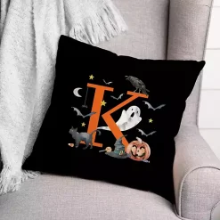 Halloween>Kirklands Home Monogram K Halloween Indoor/Outdoor Pillow