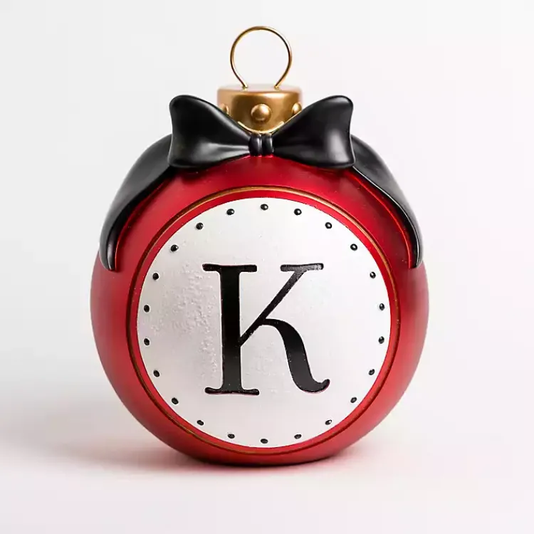 Monogram Seasonal Decor>Kirklands Home Monogram K Outdoor Christmas Ornament