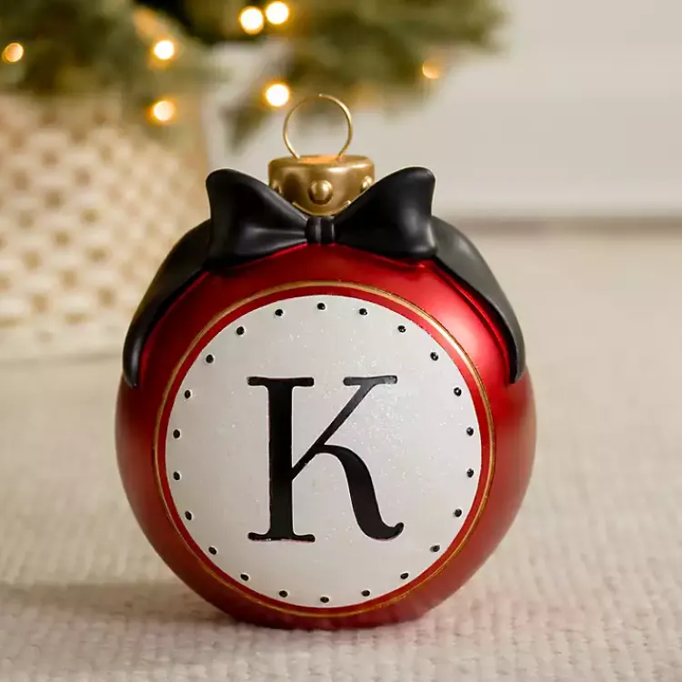 Monogram Seasonal Decor>Kirklands Home Monogram K Outdoor Christmas Ornament