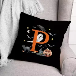 Halloween>Kirklands Home Monogram P Halloween Indoor/Outdoor Pillow