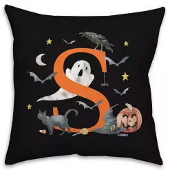 Halloween>Kirklands Home Monogram S Halloween Indoor/Outdoor Pillow