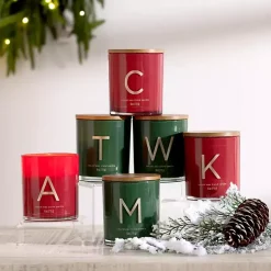 Candles>Kirklands Home Monogram S Pinecone & Cyprus Jar Candle