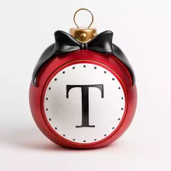 Monogram Seasonal Decor>Kirklands Home Monogram T Outdoor Christmas Ornament