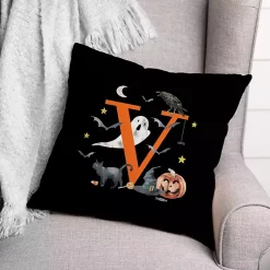 Halloween>Kirklands Home Monogram V Halloween Indoor/Outdoor Pillow