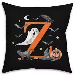 Halloween>Kirklands Home Monogram Z Halloween Indoor/Outdoor Pillow