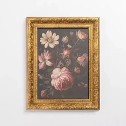 Kirklands Home Moody Mixed Floral Framed Art Print Outlet