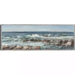 Kirklands Home Moody Ocean View Framed Canvas Art Print