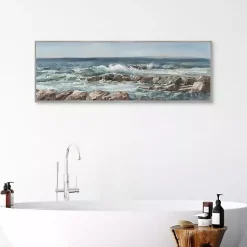 Kirklands Home Moody Ocean View Framed Canvas Art Print