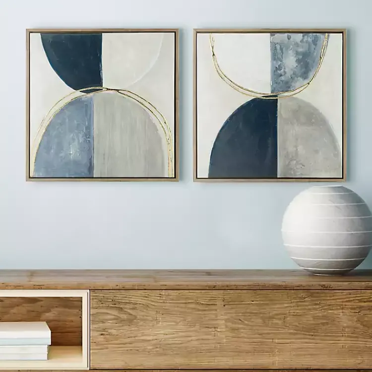 Kirklands Home Moon Phase Framed Canvas Art Print, Set of 2 Best