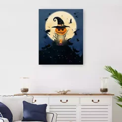 Halloween>Kirklands Home Moonlit Jack O Lantern Canvas Art Print, 24x30
