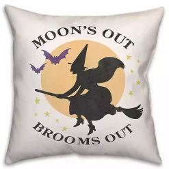 Halloween>Kirklands Home Moon's Out Brooms Out Pillow