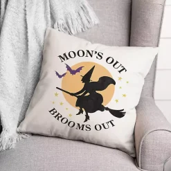 Halloween>Kirklands Home Moon's Out Brooms Out Pillow