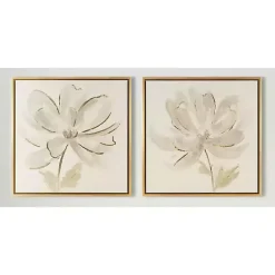 Kirklands Home Morning Cheer Framed Canvas Art Prints, Set of 2 Tan Hot