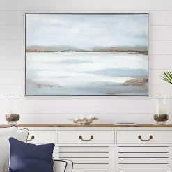 Kirklands Home Morning Sea Framed Canvas Art Print New