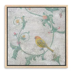 Kirklands Home Mosaic Bird I Framed Canvas Art Print New