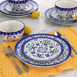 Kirklands Home Mosaic Glazed Round 12-pc. Dinnerware Set Outlet