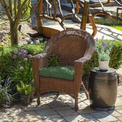 Kirklands Home Moss Leala 2-pc. Outdoor Wicker Chair Cushion Set Green New