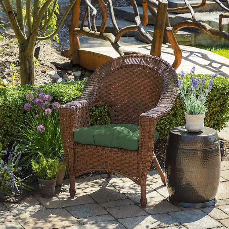 Kirklands Home Moss Leala 2-pc. Outdoor Wicker Chair Cushion Set Green New