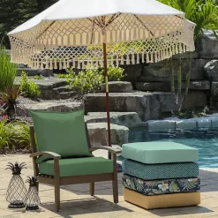Kirklands Home Moss Leala Texture Outdoor Deep Seat Cushions Green New