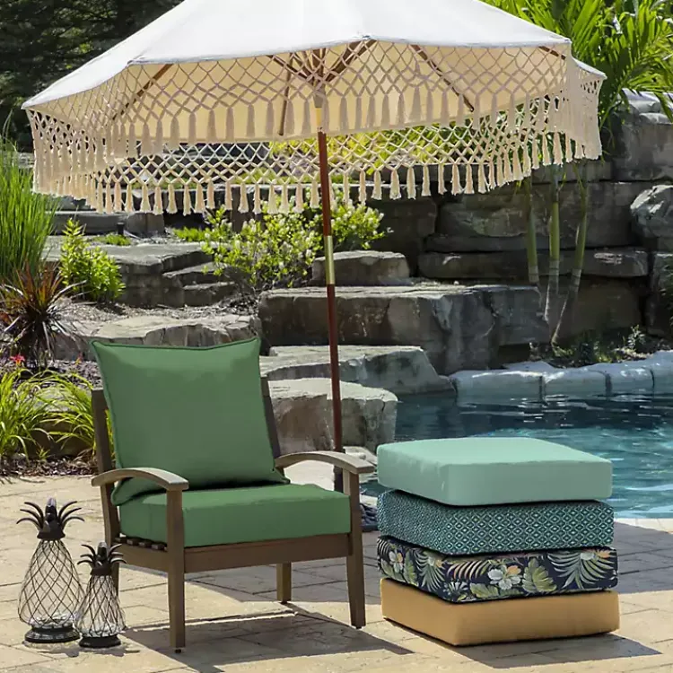 Kirklands Home Moss Leala Texture Outdoor Deep Seat Cushions Green New