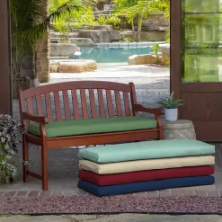 Kirklands Home Moss Leala Texture Outdoor Bench Cushion Green Online