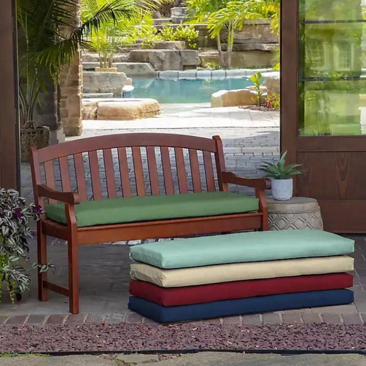 Kirklands Home Moss Leala Texture Outdoor Bench Cushion Green Online